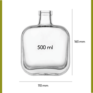 Bottiglia di vetro decorativa Melanie 500ml 12/6 unità - Product Image 4