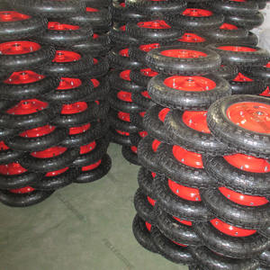 Patrón de Peine de <span class=keywords><strong>rueda</strong></span> de goma neumática, 14 pulgadas, 3,50-8, 4pr con <span class=keywords><strong>eje</strong></span> de 240x20mm para <span class=keywords><strong>carretilla</strong></span> - Product Image 2