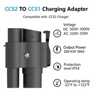 Adaptateur de charge rapide CCS2 vers CCS1 2 AC DC en 1, prise UE vers US, 400A 1000V, connecteur de charge EV pour station DC