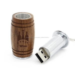 Neue lustige holz fall 3,0 memoria usb 3.1 <span class=keywords><strong>2</strong></span>,0 bier Barrel Form Holz-pen drive 32gb 64gb 128gb - Product Image 5