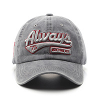 Cappellino da Baseball 'Always '75 New York City' Grigio Unisex in Cotone, Protezione Solare, Cappello in Tela con Ricamo Personalizzato per Uomo e Donna