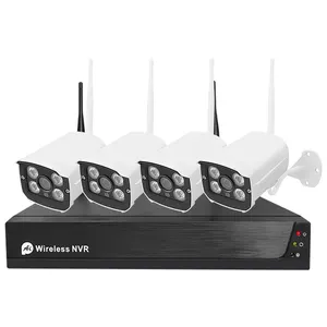 Tuya 4 Channel Wireless Camera NVR Kit Long Range Surveillance System H.264 2048*1536 OEM ODM CN