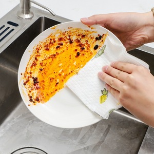 Rollo de Paño de Limpieza Desechable para Cocina, Toalla Gruesa No Tejida con Patrón Impreso, Forma Rectangular - Product Image 3