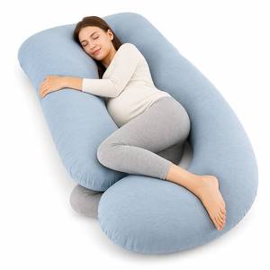 Almohada de Maternidad en Forma de U, <span class=keywords><strong>Precio</strong></span> de Fábrica en China, Almohadas de Embarazo para Dormir, con Funda Sedosa y Refrescante para Mujeres - Product Image 1