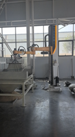 Système d'ouverture de sacs de coke pétrolier, bras robotisé, robot de dépalletisation, 25-100 kg/sac, 80-120 sacs/h, collecte automatique des déchets, PLC