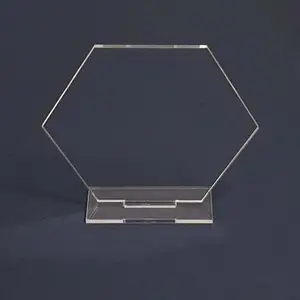 Base acrílica transparente da mesa do casamento, subolmação foto de acrílico transparente com suporte de madeira