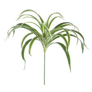 Plante artificielle murale en forme d'araignée, 35 pouces, verte avec bords blancs, fleur en soie plastique, décoration intérieure - Product Image 5