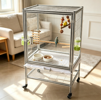 Enclos pour oiseaux d'intérieur et d'extérieur, cage à perroquets en aluminium massif, abri respirant pour l'élevage de familles de perroquets