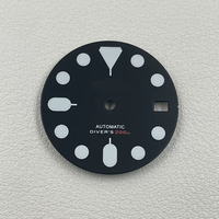 Nouveau cadran en acier inoxydable vert lumineux de 28,5 mm pour mouvements NH35/NH36, étanche, durable, montre de plongée mécanique modifiée