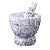 Écraseur d'ail en marbre gris/noir écologique, directement de l'usine, broyeur d'épices et de melon pour cuisine, taille personnalisable, emballage en boîte