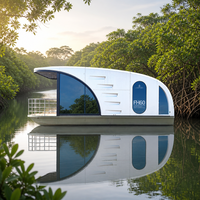 Maison flottante préfabriquée en conteneur avec panneaux sandwich