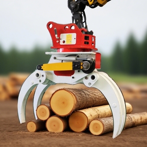 Hongtuo gergaji ukir pohon ekskavator, Kombo gergaji potong untuk log cepat mengurangi kerusakan kayu pegangan hidrolik - Product Image 5