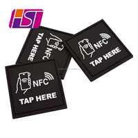 Étiquette NFC en silicone lavable pour vêtements 213 215 216 13,56 MHz, à coudre, résistante à la chaleur, patch RFID pour le linge et les vêtements