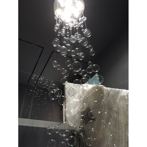 Luminaires suspendus créatifs pour salon, décoration artistique minimaliste, long <span class=keywords><strong>luminaire</strong></span> suspendu en verre, lustre LED 10000 - Product Image 6