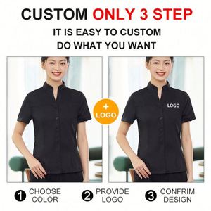 Uniformes Personalizados con Logotipo para Personal de Servicio de Hoteles y Restaurantes, Camisetas Polo Unisex para Camareros - Product Image 4