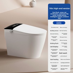 WC intelligent de haute qualité à prix abordable pour hôtel et maison, avec télécommande, ouverture automatique, chasse d'eau par capteur, toilette monobloc - Product Image 6