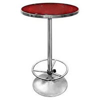 Table de pub personnalisée à utiliser Table ronde de bar en métal de bonne qualité en vente de gros Table ronde ronde de bar chromée à prix abordable avec repose-pieds