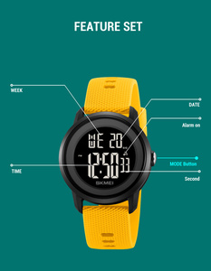 快適なシリコンバンドSKMEI2218赤いLED腕時計relojes hombr al por mayor卸売アラームデジタル時計女性 - Product Image 6