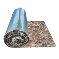 Isolation thermique et acoustique en laine de verre brun en rouleau R3.2 140mm, couverture en laine de verre brun écologique avec feuille d'aluminium pour usage commercial