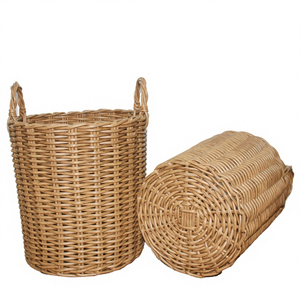 Hand-woven Seagrass <b>Basket</b> Eco-Friendly Large Home Decor Gift Storage <b>Baskets</b> <b>Wicker</b> <b>Basket</b> with <b>Handles</b> for Household Use - Product Image 5