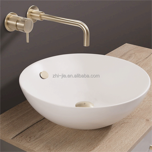 Lavabo singolo lavabo in ceramica per bagno con lavabo ad arco con Design integrato approfondito per uso domestico o alberghiero - Product Image 4