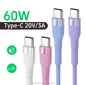 Câble de charge rapide et de données en silicone <span class=keywords><strong>PIXIE</strong></span> P13D 1M avec conducteur en cuivre pur 6A, compatible PD60W et iOS pour ordinateur (vente en gros) - Product Image 4