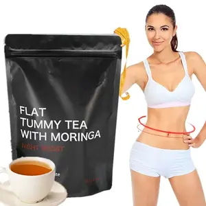 OEM/ODM/OBM Natural Herbal Flat Tummy Tea With Moringa Weight Loss Belly Burning Fat Detox Tea Slimming Tea