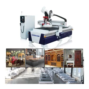Furniture door making woodworking machine ATC 3D carving Cnc Router Wood Machine