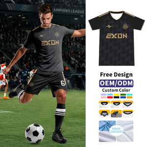 Maillot de football en polyester EXON version Thaïlande pour ligues amateur, uniforme personnalisé - Product Image 1