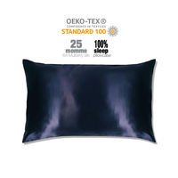 Sarung Bantal Sutra Satin Mewah 22 Momme 100% Sutra Mulberry Murni Cetak/Bordir Warna Kustom Ramah Lingkungan
