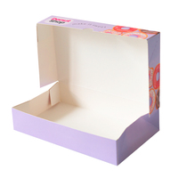 Boîtes rigides personnalisées en papier pour gâteaux en forme de beignets avec logo imprimé sur mesure, emballage recyclable pour fournisseur en gros d'aliments