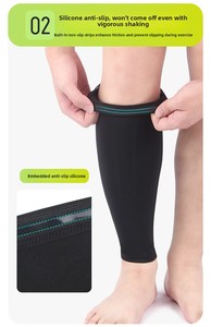 Protège-mollets de sport hommes et femmes <span class=keywords><strong>basket</strong></span>-ball Football course jambières haute élasticité chaud respirant genouillères chaussettes - Product Image 5