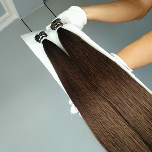 Factory Wholesale I Tip U K Flat Tip 100% Raw Human Hair Extensions Cuticle Aligned 22" 24" I-tip Hair Keratin Hair Extensions - Product Image 6