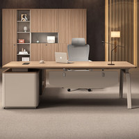 Ensemble bureau et chaise de direction moderne et simple LBZ-127X avec structure en L et options de rangement pour une personne