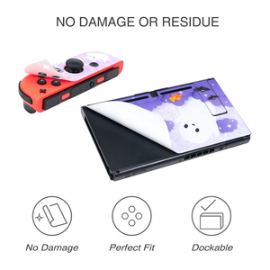 สติ๊กเกอร์ไวนิลแบบเต็มชุด ป้องกันรอยขีดข่วน สำหรับตกแต่งเครื่องเกม Nintendo Switch Oled <span class=keywords><strong>คอน</strong></span>โซล <span class=keywords><strong>จ</strong></span>อยคอน และแท่นวาง - Product Image 4