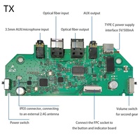 Placa base de altavoz de modo dual 2.4G/BT con chip nórdico OEM ODM, sistema de altavoces estéreo multi-habitación de 48kHz/16bit, placa de altavoz Bluetooth