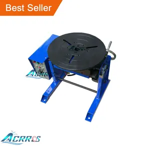 50KG BRW-50 Rotary Welding Positioner 0-90 180mm Turntable Table for Circle Welding 3.15" 200mm Chuck