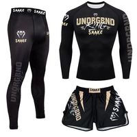 Short d'entraînement de gymnastique Muay Thai à manches longues pour hommes et femmes, vêtements d'arts martiaux de combat trois pièces pour enfants, design personnalisé