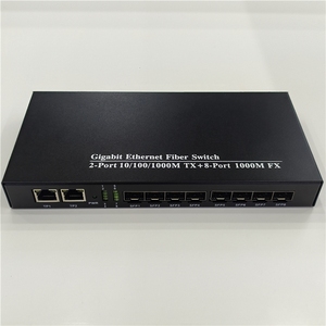 High Quality 1000Mbps 2RJ45 8SFP Gigabit <b>Ethernet</b> Fiber <b>Switch</b> Fiber <b>Ethernet</b> Media Converter - Product Image 5