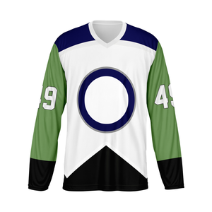 Haut de maillot de hockey sur glace unisexe avec logo personnalisé dernière conception Style sublimé Nom de l'équipe Service OEM Vêtements de hockey sur glace personnalisables - Product Image 1