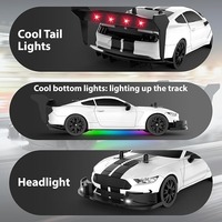 Voiture de drift RC à l'échelle 1/20, 2,4 GHz, 4 roues motrices, télécommande, lumières LED, 22 km/h, haute vitesse, batteries rechargeables, chargeur de course sportif