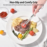 Ensemble d'outils de plats de présentation en gros, pinces de chef multi-usages de 12 pouces en acier inoxydable, pinces alimentaires de cuisine, compatibles lave-vaisselle