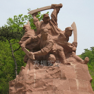 Escultura de Resina del Ejército Rojo, Diseño Tradicional Hecho a Mano con Acabado Envejecido, para Montar en el Suelo - Product Image 4
