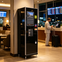 Distributeur automatique de café avec 58 variétés de boissons, grand écran tactile de 21,5 pouces avec SDK, paiement par carte de crédit et pièces, gestion à distance intelligente
