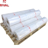 Film plastique transparent en polyéthylène 6 mil, anti-UV, transmission lumineuse 89 %, bâche plastique pour serre, protection UV pour serre