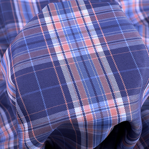 Tissu de couture en Polyester, pré-teint en fil, <span class=keywords><strong>motif</strong></span> à carreaux <span class=keywords><strong>vichy</strong></span>, chemise tricotée - Product Image 1