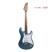 Gitar Elektrik ST-SSH 39-Inci Kayu Poplar Solid 6-Senar Leher Maple Karbonisasi Fretboard Rosewood Multi-Warna Nada Premium