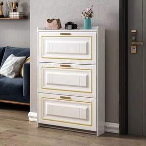 Meuble à chaussures ultra-fin, capacité 10-20 paires, type sur pied, rangement moderne pour entrée, idéal pour les petits appartements. - Product Image 2