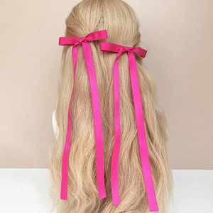 Pita busur warna-warni klip rambut untuk anak perempuan desain sederhana serbaguna untuk harian komuter kepang gaya manis dekorasi rambut - Product Image 2