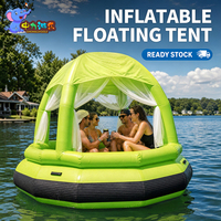 Tente flottante gonflable portable en PVC pour camping familial, île flottante, radeau de bateau, ponton extérieur